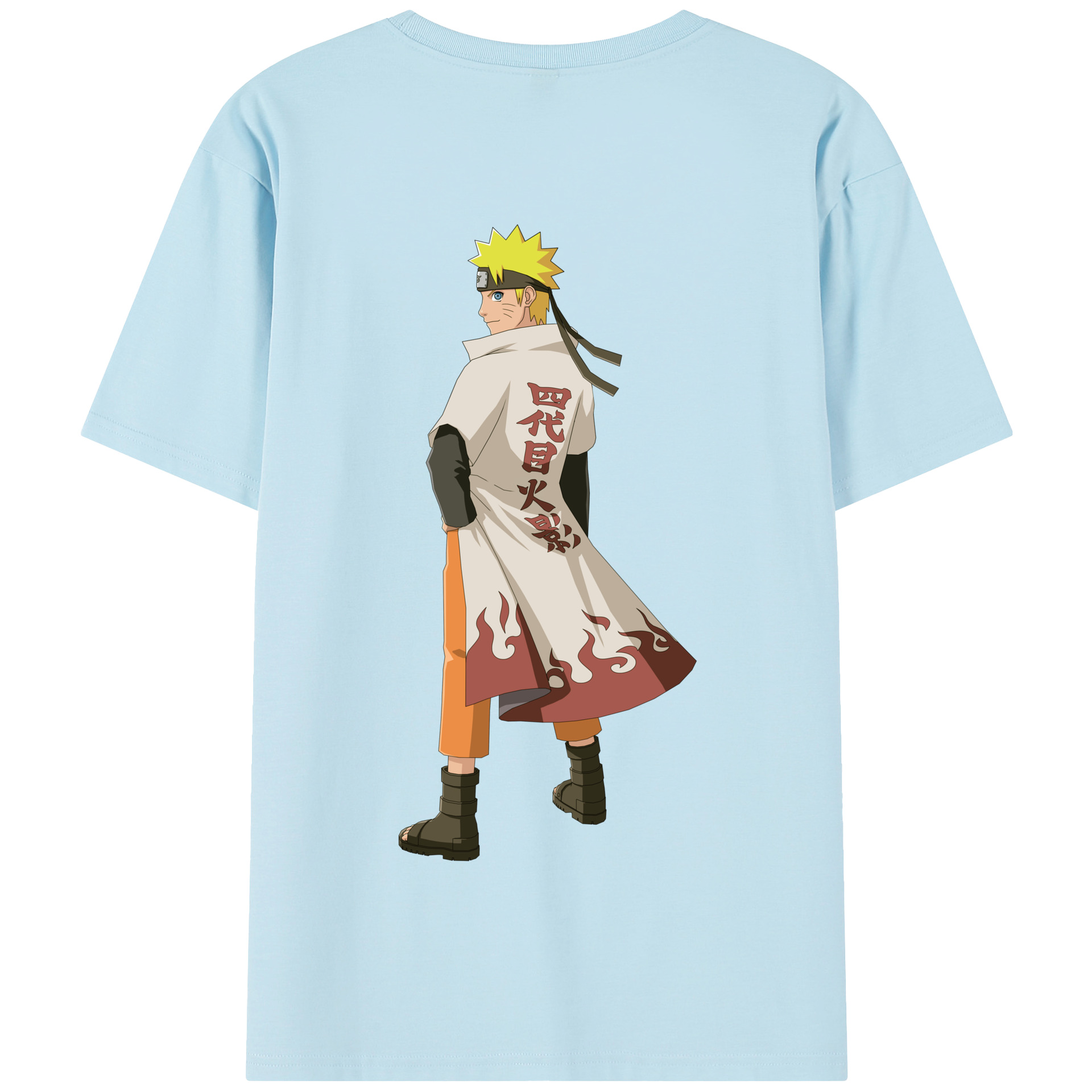 （画像用） NARUTO -ナルト- うずまき ナルト Uzumaki Naruto 綿100％半袖Tシャツ（背面プリント）